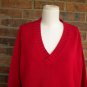 LAUREN RALPH LAUREN Red Women Heavy Sweater Size XL 1X Pullover V Neck