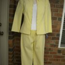 JULIANA COLLEZIONE Jacket Pant Set Suit 4 S NEW $600 Outfit Size Women Yellow
