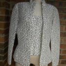 Flores & Flore Silk Leopard Jacket Vest Set 12 14 $400
