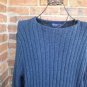 POLO RALPH LAUREN 100% Cotton Heavy Sweater Size XL Men Blue Pullover