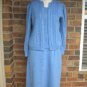 LAURA KNIT COLLECTION 3 Pc Sweater Shell Skirt Set 12 L Size Blue Outfit Women