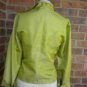 Talbots Green 100% Silk Ruched Blouse Top Women Sz 12 L