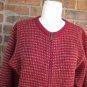 WOOLRICH Women 100% Wool Zip Cardigan Sweater Size S M Red Multi