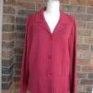 TALBOTS Women Rust 100% Merino Wool Cardigan Size XL Sweater