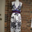 DOKI - GEKI Collection Silk Blend Halter Summer Sun Dress Size M L