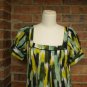 BETH BOWLEY Women Green Multi Blouse Shirt Top Size 4 S