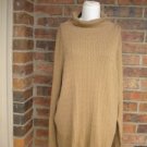 TALBOTS Woman Turtleneck Top Size 3X 100% Pima Cotton Gold Sweater