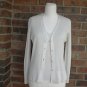 BARRY BRICKEN Collection 100% Silk Sweater Twin Set Size XS S Beige Cardigan