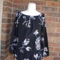 WHITE HOUSE BLACK MARKET Women 100% Silk Blouse Shirt Top Size XS S Drawstring