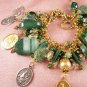 ST. PATRICK JADE  AGATE  ORIGINAL DESIGN BRACELET