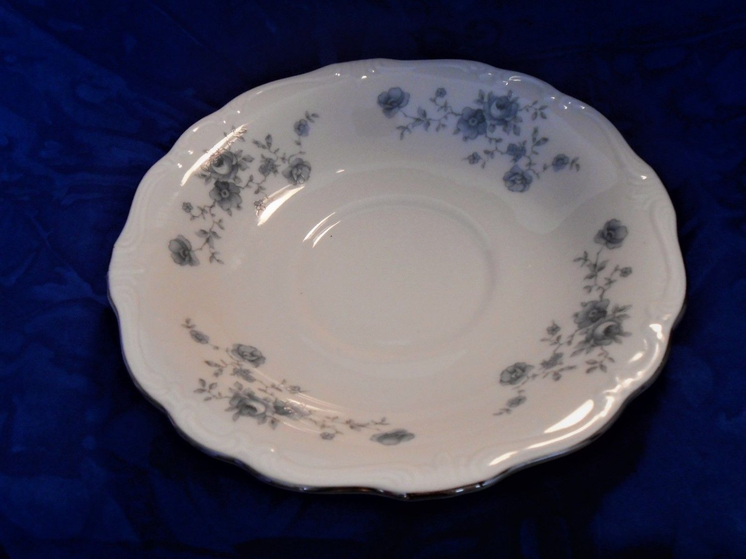 Johann Haviland Bavaria Germany Blue Garland Cup and Saucer