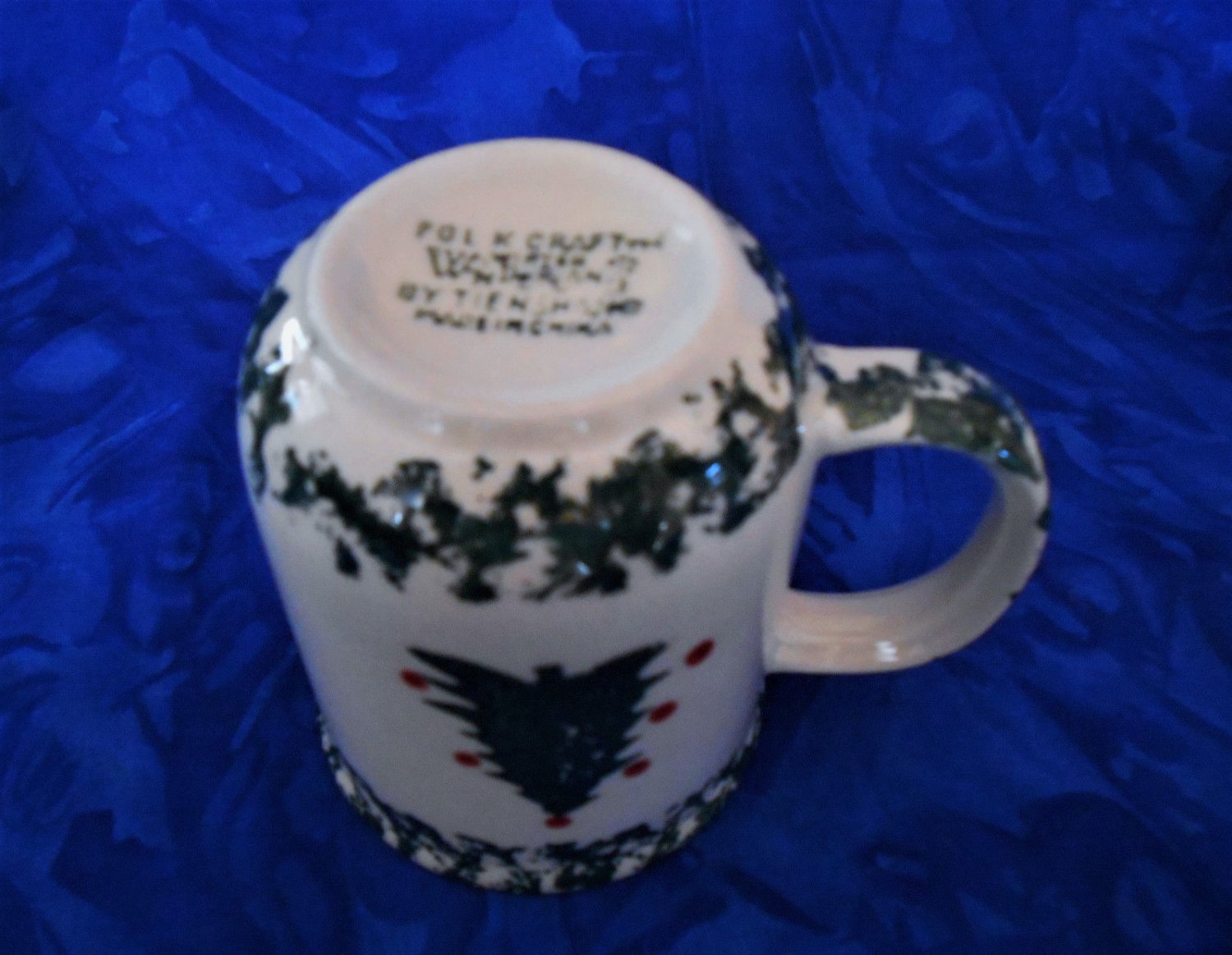 Folk Craft Winter Wonderland Tienshan Christmas Tree Coffee Cup Mug