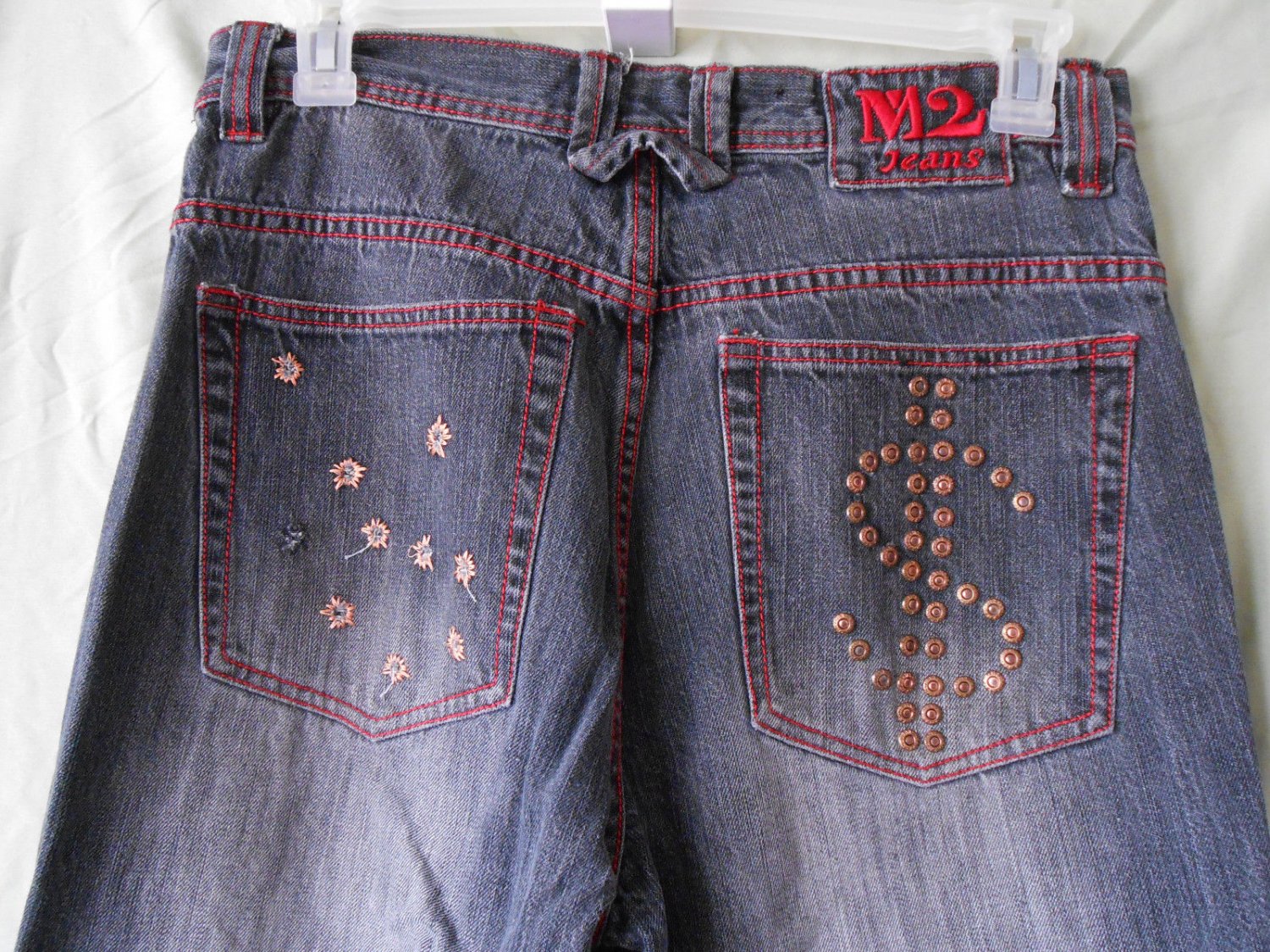 blue stitch jeans