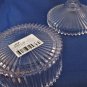 Mikasa Diamond Fire Covered Crystal Candy Dish Trinket Box 4.5" Bowl Canister
