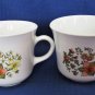 2 Corelle Corning Coffee Cups Indian Summer Pattern Orange Floral