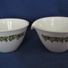 Vintage Corelle Corning Green Flower Spring Blossom Crazy Daisy Cream And Sugar