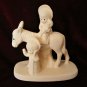 Terra Cotta Mary Joseph And Baby Jesus On a Donkey