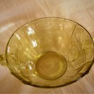 Federal Depression Glass Sugar or Powdered Creamer Bowl MADRID Amber