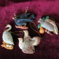 4 Kurt S. Adler Resin Flatback Ornaments,Birds