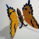 GARDEN BUTTERFLY handpainted GREEN STICK FLOWER HOME DECOR