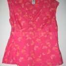 OLD NAVY PINK sz M butterfly KIMONO TOP SHIRT T-SHIRT TANK WOMEN'S CLOTHES