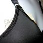LYCRA WOMEN'S CLOTHES BRA  LINGERIE PANTY SEX black on black satin trim T-shirt