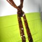 brown amber color BEAD BEADS NECKLACE WOMEN'S JEWELRY ACCESSORY