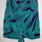DRESS TOP WOMEN'S S SEXY REVEALING BACK PURPLE GREEN TROPICAL SHEER