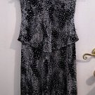 BLACK WHITE POLCA DOT RUFFLED DRESS WOMEN'S SZ 6 DRESS CLOTHES CLOTHING PARTY