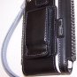 belkin LEATHER LIKE IPOD CELL PHONE HOLSTER CASE BELT CLIP ACCESSORY BLACK WHITE ACCENT