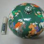 POLO SIX HORSES MEN JEWELRY ROUND BOX TOP GIFT COLLECTIBLE HOME DECOR GREEN PAPER