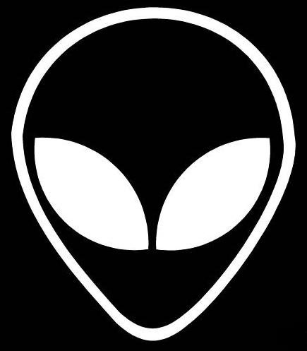 roswell alien head car decal sticker window house accessory gift fun