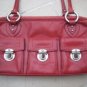 authentic MARC JACOBS RED LEATHER PURSE HANDBAG BAG WOMEN'S ACCESSORY CLOTHING pockets made in ITALY