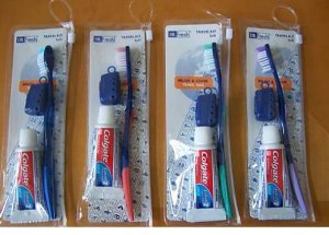 travel toothbrush and toothpaste