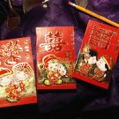 set 3 GIFT RED ENVELOPE FUN gold red double happiness HOME DECOR WEDDING CHINESE home accessory