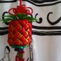 MEDIUM PINEAPPLE RED CHINESE NEW YEAR GOOD LUCK DECOR gold HOME FAMILY decorative collectible