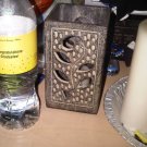 STONE CERAMIC CARVED CANDLE HOLDER HOME DECOR COLLECTIBLE