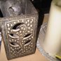 STONE CERAMIC CARVED CANDLE HOLDER HOME DECOR COLLECTIBLE