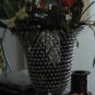 AS-IS GLASS BEAD VASE FLOWER HOME DECOR COLLECTIBLE