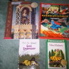 F lot set of 4 book books children's illustrated home activity