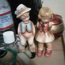 VINTAGE DOLL INARCO JAPAN LOT 2 BOY GIRL SWISS PORCELAIN DECORATIVE COLLECTIBLE FIGURINE HOME