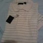 stripe b STYLO GOLF SHIRT LAS VEGAS XL MEN'S CLOTHES CLOTHING CREME RIBBED COLLAR STRIPE