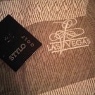 mocha brown a STYLO GOLF COFFEE SHIRT LAS VEGAS XL MEN'S CLOTHES CLOTHING CREME RIBBED COLLAR STRIPE