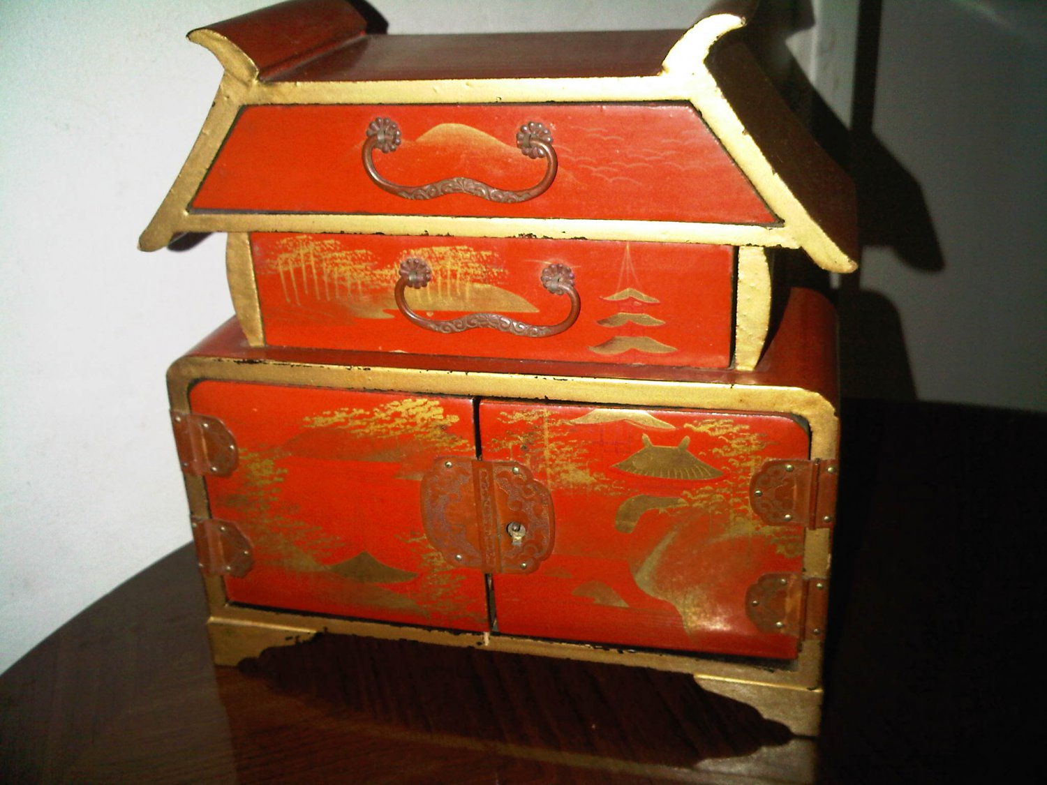 RARE VINTAGE JAPAN JEWELRY BOX DECORATIVE COLLECTIBLE HOME ANTIQUE