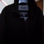 MEN'S L BLACK LARGE CLAIBORNE 100% WOOL COAT JACKET BLACK LINING CLOTHES TOP DRESS