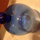 Blue tall Cake glass dome cover kitchen accessory home collectible decorative