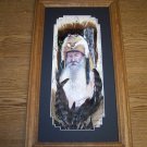 Mountain MAN Feather Art WILD Turkey Tail Hand Painted  Sue Perry Rufus Original ART