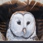 Three Owls hand painted Tree Bark Frame  Turkey Tail Feathers