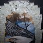 Beautiful American Bald Eagle Hand Painted Turkey Wing Feathers Art