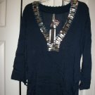 NWT Hermanny by Vix beaded-neck tunic sz M